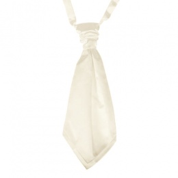 Boys Ivory Adjustable Scrunchie Wedding Cravat